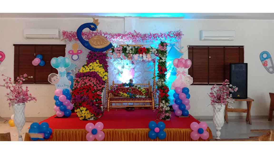 Baby Shower Decoration with flowers in Wakad